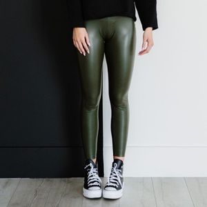 ZENANA SMOOTH SAILING FAUX LEATHER LEGGINGS